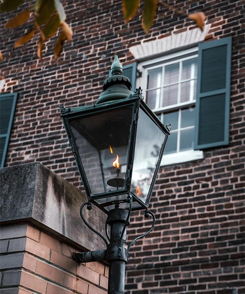 outdoor gas light lantern